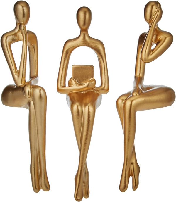 XINXUAN Gold Statue Home Decor - Modern Bookshelf & Desk Decor - 3