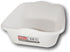 White Plastic Eight Quart Dishpan - 13½ x 11 x 4½H