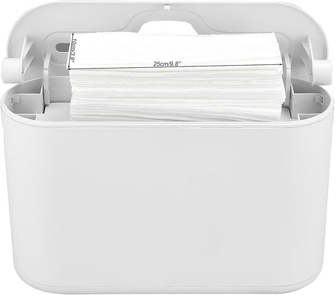 Countertop, Compact Paper Towel Dispenser Single Sheet Dispensing with Built-in Spring, Visible Window, Easy Top