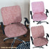 Office Chair Cover, Protective Computer Swivel Chair Cover, Stretchable Removable Design (Pink)