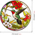 Hummingbird Static Glass Clings, Window Decals for Home Decor, Reusable Flower and Bird Design