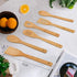 Bamboo Kitchen Utensils, 6 pcs Nonstick Spatula Tools, Heat Resistant Cooking Utensil Set, Premium Wooden Spoon Sets