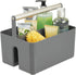 mDesign Plastic Shower Caddy Storage Organizer Utility Tote - Divided Bin for Bathroom, Dorm, Kitchen, Dark Gray