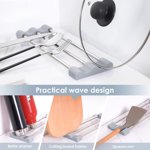 Tomorotec Adjustable Over-The-Sink Kitchen Rack for Dishcloths, Sponges, Bottles and Brushes - Heat-Resistant Stainless