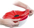 Charles Viancin Poppy Pop Silicone Lid for Food Storage - 11''/28cm, Airtight Seal, BPA-Free, Red Scarlet