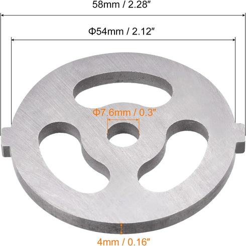 MECCANIXITY Meat Grinder Plate - 7mmx54mm Iron Alloy Chopper for Grinders