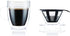 Bodum 12oz Pour Over Coffee Dripper Set - BPA-Free Plastic, Clear, with Double Wall Mug and Reusable Filter