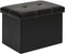 B FSOBEIIALEO Folding Storage Ottoman Cube, Faux Leather Footrest Seat Coffee Table,