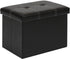 B FSOBEIIALEO Folding Storage Ottoman Cube, Faux Leather Footrest Seat Coffee Table,