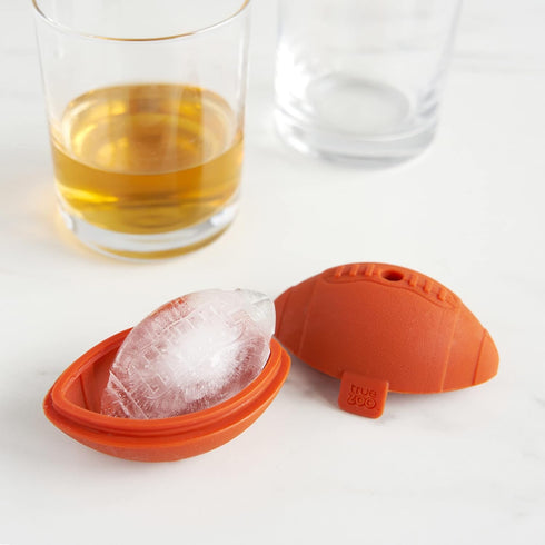 Football Ice Mold Silicone 2 Inch Ice Sphere Maker, Dishwasher Safe, Set of 1 for Sports Fans