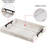 4 Wooden Serving Ottoman Tray With Coasters, Breakfast Tray With Handles, Home Decor for Living Room, Coffee Table