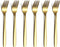 Berglander Gold Tea Fork - Stainless Steel Cake Fork Dessert Fork with Titanium Gold Plating, Pack of 6