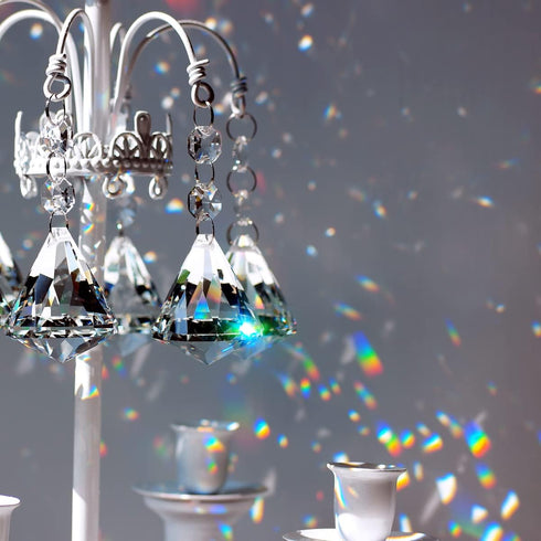 10pcs 40mm Crystal Ball Prisms Chandelier Parts Pendant, Hanging Glass Crystals Suncatcher for Window Decoration Clear
