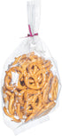 Restaurantware 100 Clear Plastic Gusset Bags 4 x 2.3 x 8 Inch - Heat Sealable Food Safe Treat Bags for Popcorn or