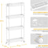 SPACELEAD Slim Storage Cart 4 Tier - Rolling Utility Organizer for Bathroom, Kitchen, Laundry Room & Narrow Places -