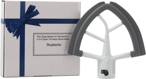 Flex Edge Beater for KitchenAid Mixer - 4.5-5 Quart Flat Beater Paddle with Scraper Attachment