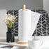 Countertop, KitchLife Wooden Paper Towel Holder Fits Jumbo Roll - Solid Beechwood Paper Towel Dispenser Stand with Wide