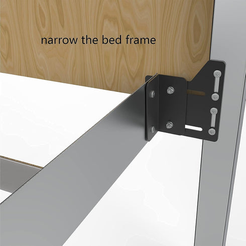 2 PCS Heavy Duty Bed Frame Brackets Adapter for Headboard, Queen Bed Modification Kit with Hardware