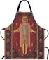 Beabes Big Lebowski Dude Rug Kitchen Bib Apron, Adjustable Polyester Apron for Outdoor BBQ Gardening, 27" X 31"