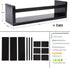 16 Inch Set 3 AZSKY Black Nursery Shelves of Wooden Floating Wall Bookshelf for Kids Nursery Shelves for Wall,Bathroom