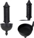 Set 2 Aimto Wall Sconce Candle Holder Black Wall-Mount Metal Candle Holders Hanging Iron Wall Candle Sconce