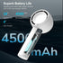 JISULIFE Handheld Fan, Portable Bladeless Mini Fan, Personal Small Hand Fan with 4500mAh, 18H Max Cooling Time, USB Rechargeable Lash Fan for Travel/Makeup/Eyelash/Outdoor - White by JISULIFE