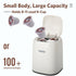 Mini Countertop Trash Can with 3 Rolls of Trash Bags, 1.5 L Wastebasket with Press Type Lid, Navy Blue