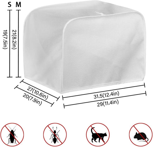 Sunflower Roosters Chickens Toaster Oven Covers for Kitchen Polyester Fabric Quilted Toaster Appliance Dust-proof Cover for Small Appliance Dust Cover and Fingerprint Protection
