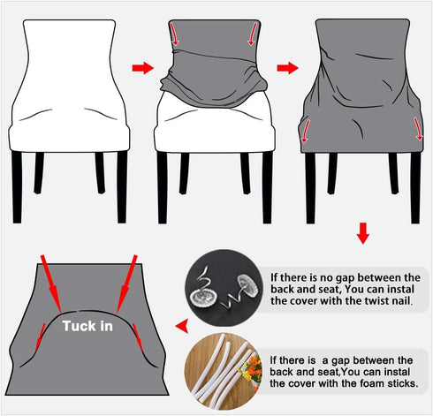 Lellen Velvet Stretch Wingback Chair Cover Slipcover - Reusable Protector Cover for Dining Room (Charcoal Grey, 1PC)