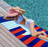 4-Pack 100% 34"x63" Swimming YIFONTIN Beach Towels Cotton Extra Large XL Soft Absorbent Velour Throw Blanket Gift