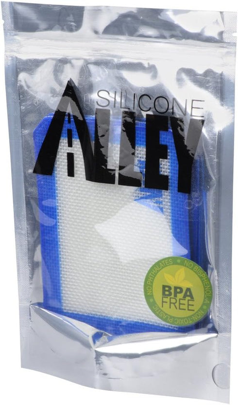 3 Non-stick Blue Silicone Mat Pads, Small Rectangle 5 x 4 Inch