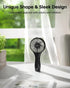 TriPole Handheld Mini Fan, Battery Operated Small Personal Portable Fan, Speed Adjustable USB Rechargeable (Black)