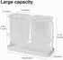 White Toothbrush Holders for Bathrooms, Wall Mounted with 2 Cup, Dry & Wet Separation, Bathroom Countertop Organizer Set