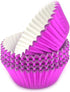 Standard Hot Pink Foil Cupcake Liners, 100-Count Muffin Baking Cups for Party and More