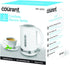 Courant Cordless Electric Kettle, 1 Liter, 1000W with LED Light for Tea, Coffee, Hot Water, White