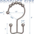 Titanker Shower Curtain Hooks Rings, Set of 12 Rust Resistant Metal Double Glide Hooks for Bathroom Shower Rods