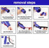 4 Replacment V8,V10 1 Pcs Strips for Dyson Vacuum Cleaner Rolling Brush Strips, with Screwdriver