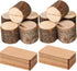 Wood Place Card Holders, 10 Pcs Premium Rustic Table Number Holders, 20 Pcs Kraft Table Place Cards