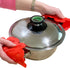 Allydrew Multi-use Durable Flexible Non-Slip Insulated Trivet Silicone Pot Holders, Set of 4, Red Hearts