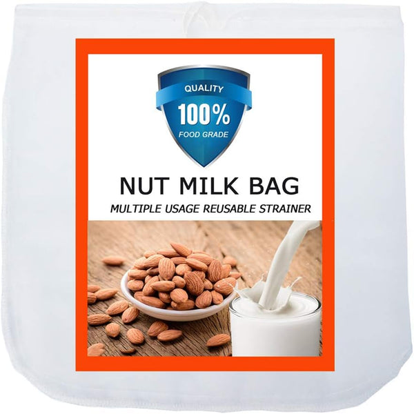 Carrollar Nut Milk Bag, Pro Quality Multiple Usage Reusable Food Strainer, Cold Brew