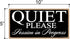 Honey Dew Gifts Black Quiet Please Session in Progress Hanging Door Sign for Office or Commercial Use