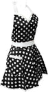 Wrapables Adjustable Flirty Hostess Apron with Black Polka Dots