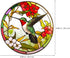Stained Glass Hummingbird Window Clings, Anti-Collision Decals for Summer Window Decoration