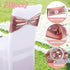 Tvoip 10-Pack Metallic Pink Stretch Chair Covers with Buckle Sliders for Weddings and Events