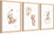 Framed Teddy Bear Wall Art Nursery Decor Set of 3, Bear Sleeping