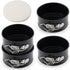Tellshun 4 Inch Springform Pan Set, 4 Pieces Round Nonstick Bakeware for Mini Cheesecakes, Pizzas, Quiches