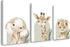 Tanmart Animal Wall Art Pictures Baby Nursery Canvas Wall Art Decor Safari Animal