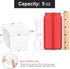 5 oz 50 Pack Qeirudu Square Dessert Cups with Lids and Spoons, Mini Plastic Parfait Cups Small Shooter Cups for Pudding