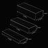 3pcs, 12-1'', 2'', 3'' Sezanrpt Rectangular Acrylic Display Risers Stands Dessert Table Display Rack, Clear Display
