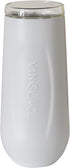 Vinglacé Stainless Steel Stemless Champagne Flute - Insulated Sparkling Wine Tumbler with Glass Insert, 6 oz, White